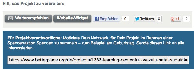 Spendenaktion anlegen