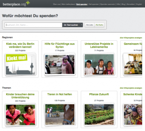 Themenportale auf betterplace.org