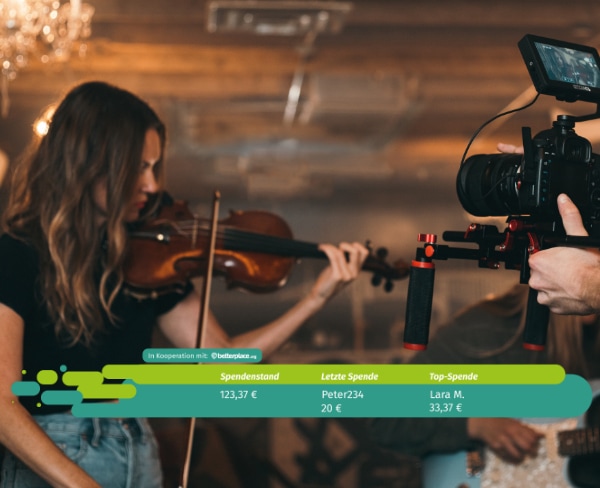 Spenden sammeln mit einem Livestream